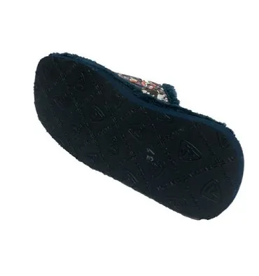 Zapatilla estar en casa mujer abierta atrás perritos Andinas en azul marino