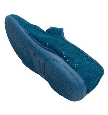 Zapatilla mujer calada velcro tipo merceditas Muñoz y Tercero en azul