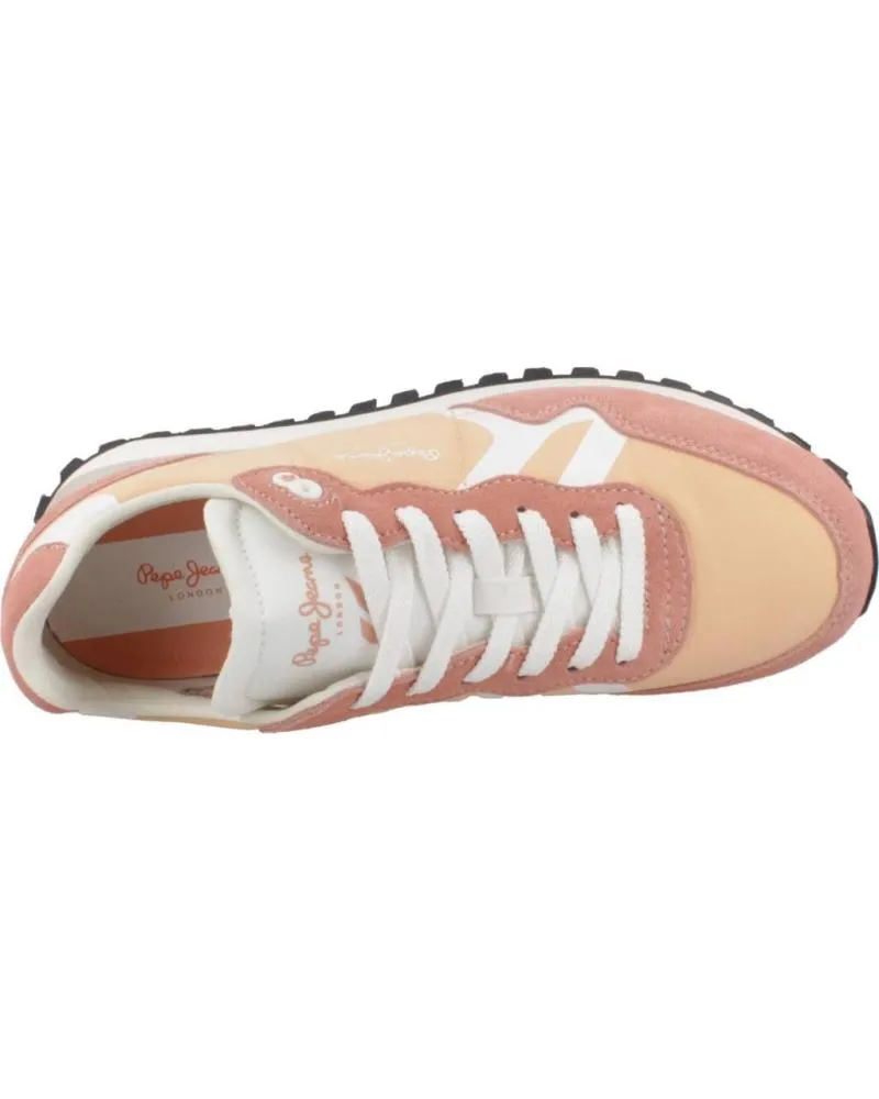 ZAPATILLAS DEPORTE PEPE JEANS  DE MUJER ZAPATILLAS MUJER MODELO BRITON PRINT W COLOR NARANJA 118PEA  118PEACH