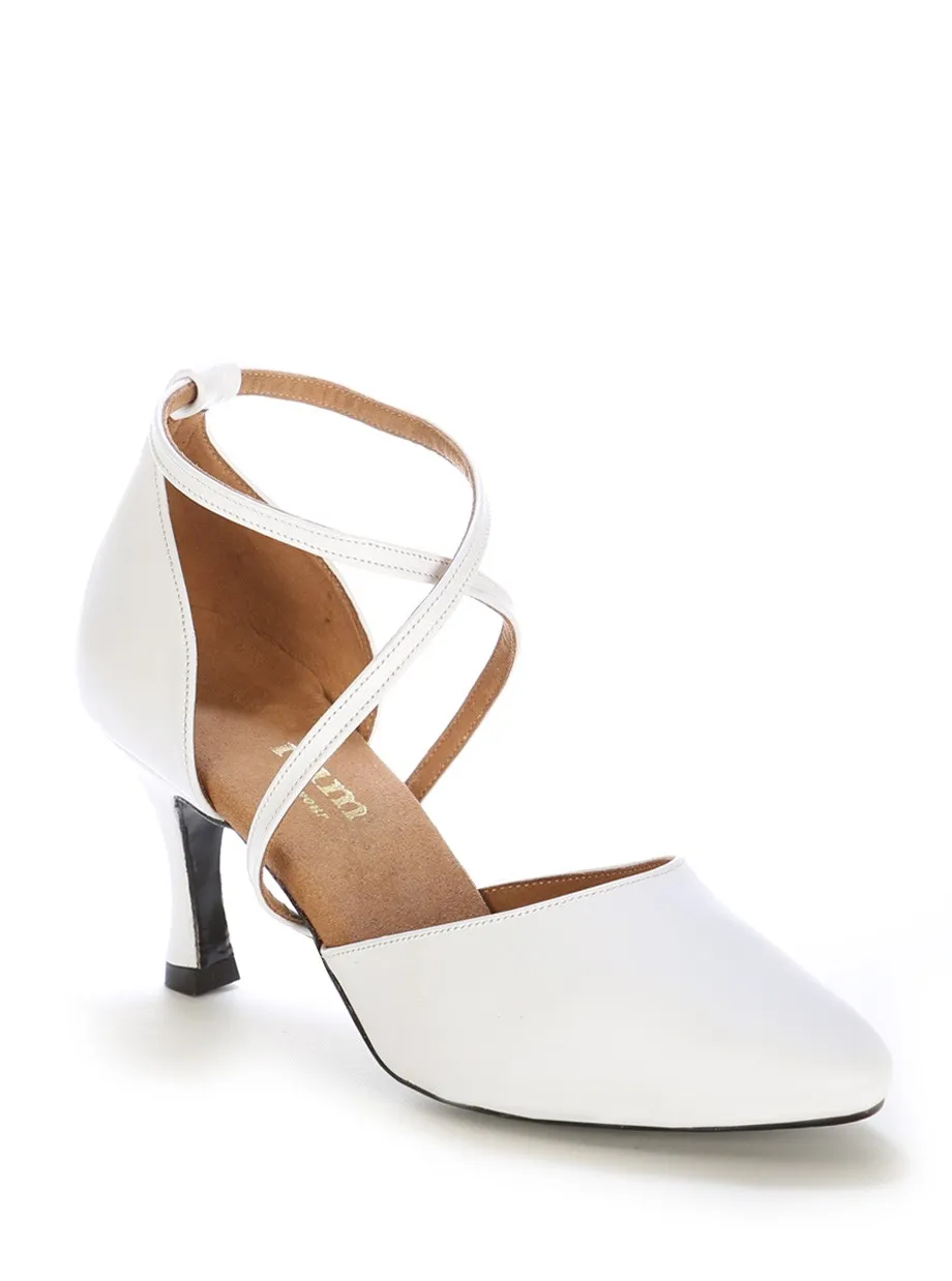Zapato de novia blanco de piel
