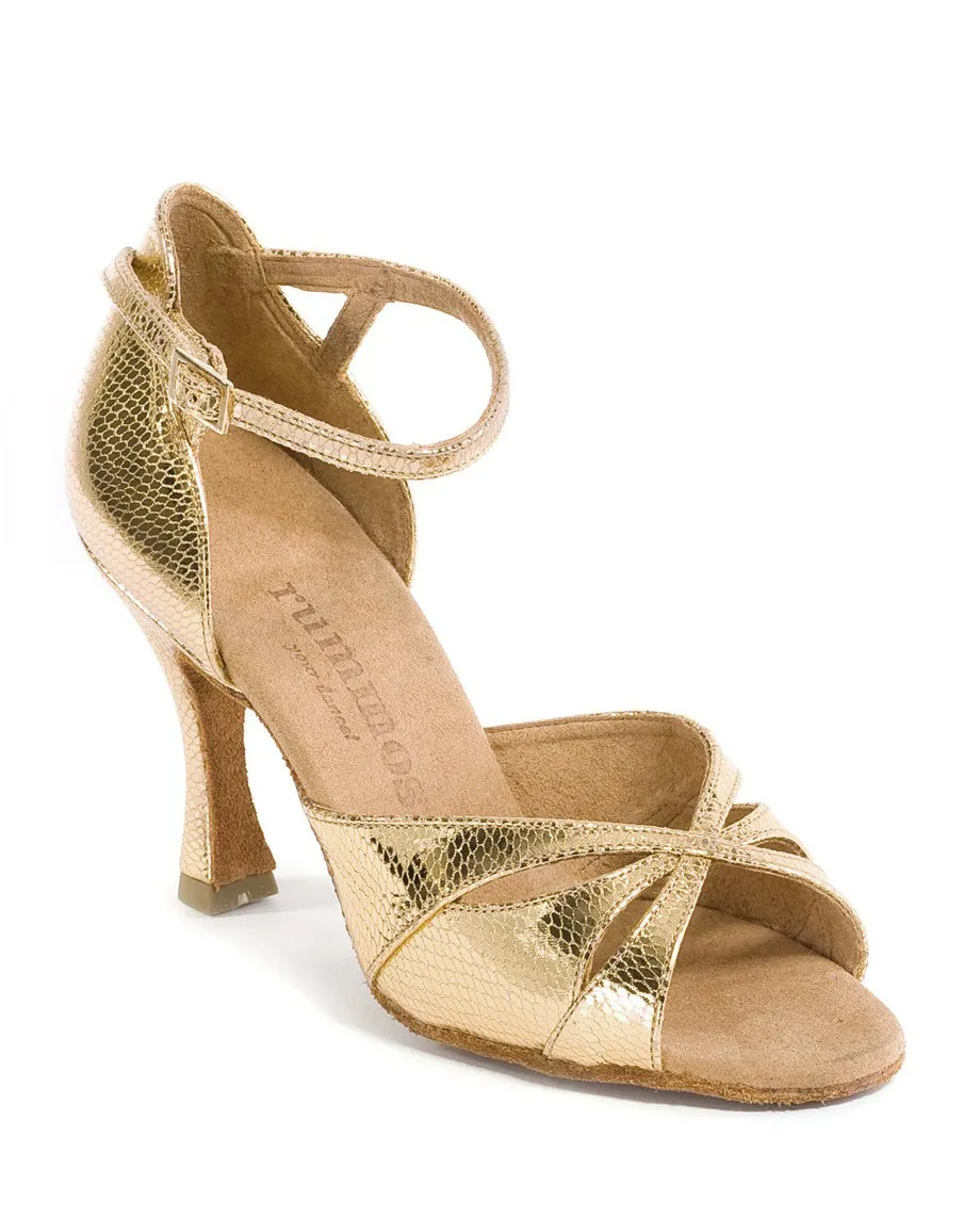 Zapato de novia oro elegante

