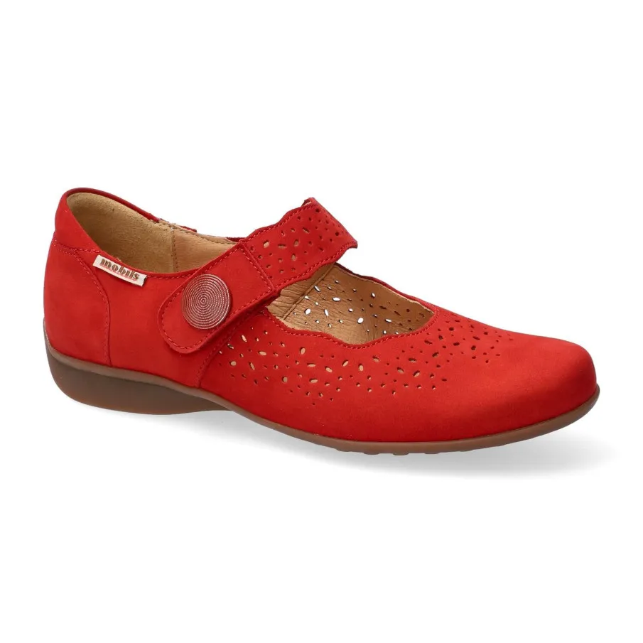 Zapato Mephisto Mobils Fabienne rojo