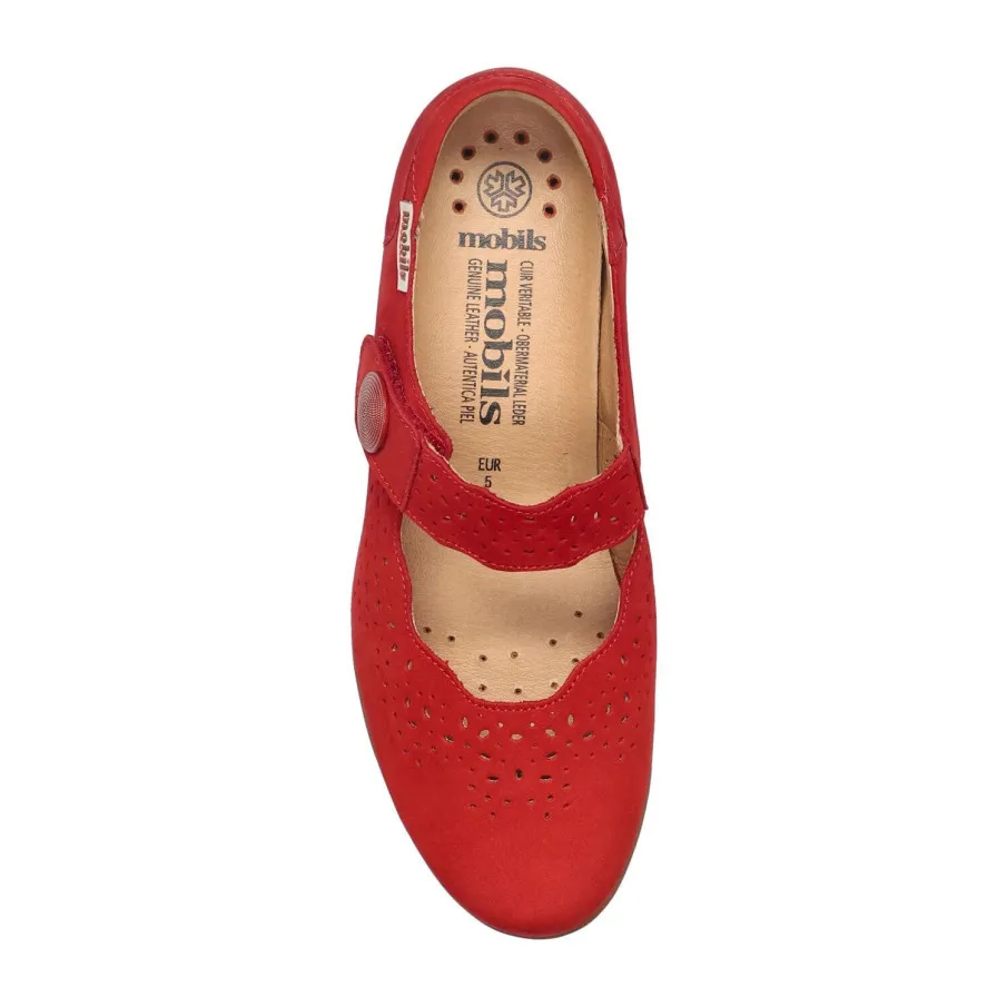 Zapato Mephisto Mobils Fabienne rojo
