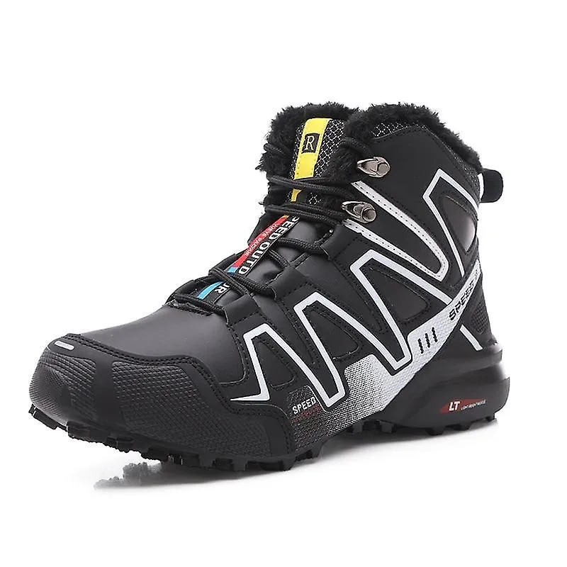 Zapatos de golf impermeables de cuero, zapato deportivo antideslizante alto