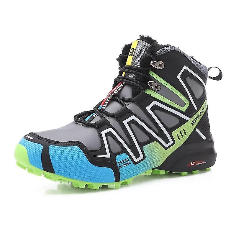 Zapatos de golf impermeables de cuero, zapato deportivo antideslizante alto