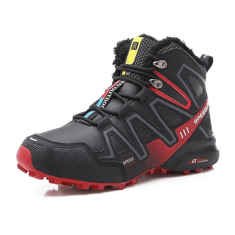 Zapatos de golf impermeables de cuero, zapato deportivo antideslizante alto