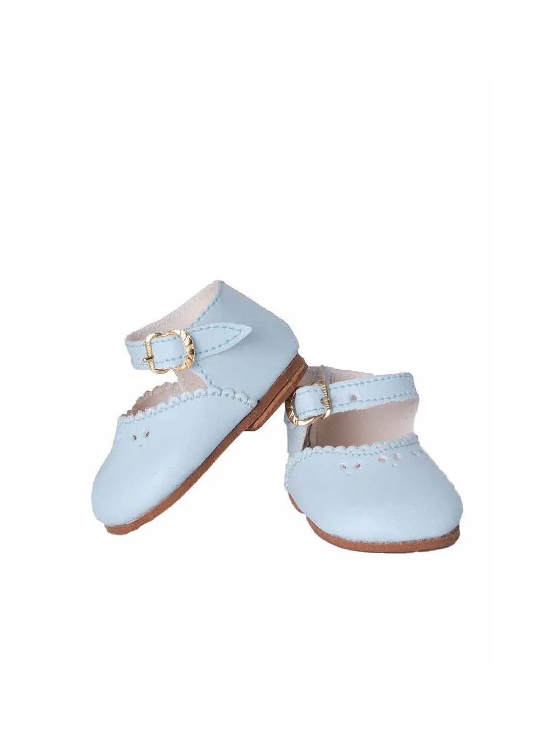 ZAPATOS MUñECA MARIQUITA PéREZ PIEL CELESTE  VINILO 50CM.
