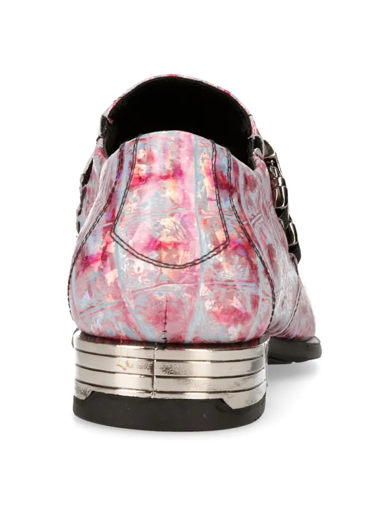 ZAPATOS NEWROCK PARA HOMBRE LILA GUM ACERO TACON