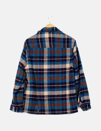 Zara Sobrecamisa cuadros multicolor manga larga